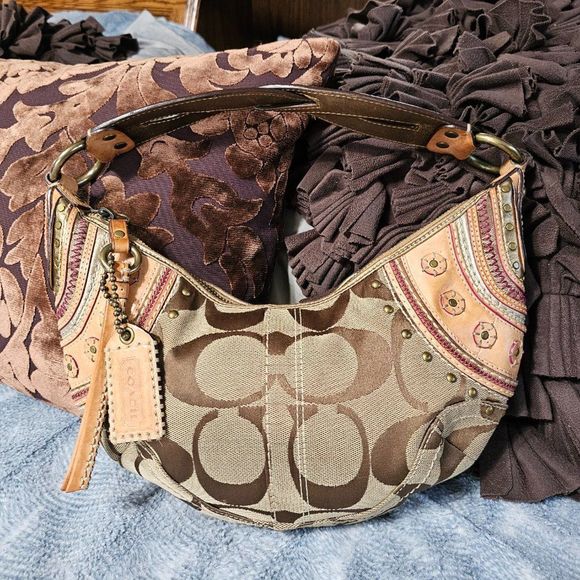 Coach Handbags - Near Vintage Coach Y2k Bohemian Soho Hobo Shoulder Bag Purse with Whipstitch